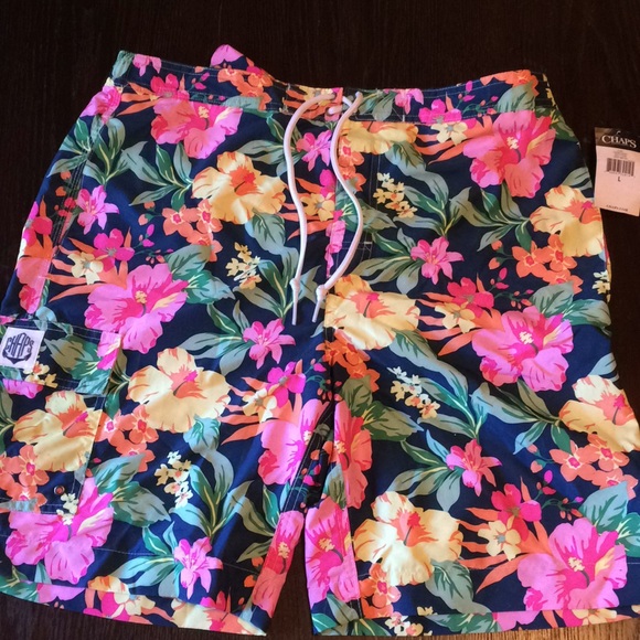 Chaps Other - Men floral/ Hawaiian swim suit